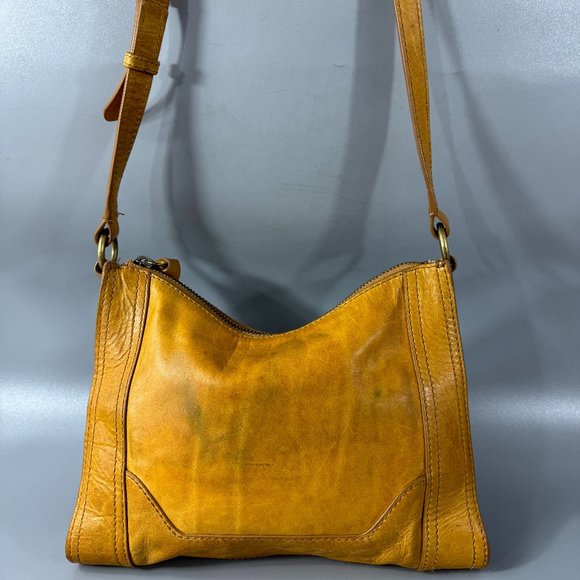 FRYE Women's Melissa Zip Crossbody Bag, Mustard - Picture 2 of 16